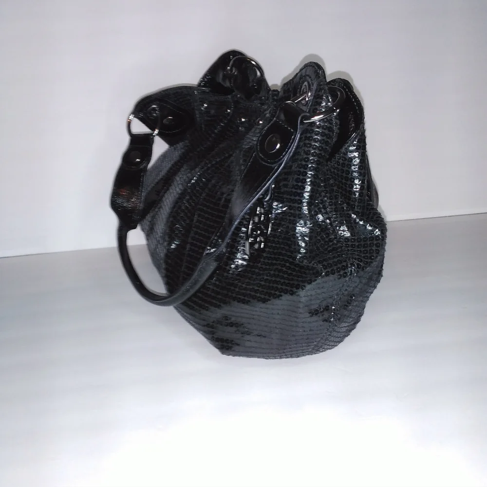 Relic Black Sparkle Hobo Bag Purse